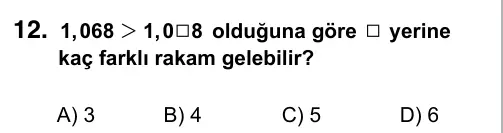 5. Sınıf Matematik 2015 İOKBS Bursluluk Sınavı 12. Soru görseli