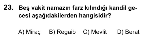 5. Sınıf Sosyal Bilgiler 2015 İOKBS Bursluluk Sınavı 23. Soru görseli