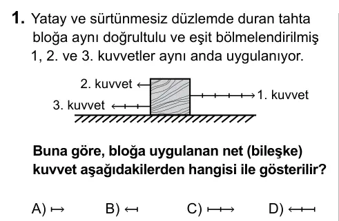 6. Sınıf Fen Bilimleri 2015 İOKBS Bursluluk Sınavı 1. Soru görseli
