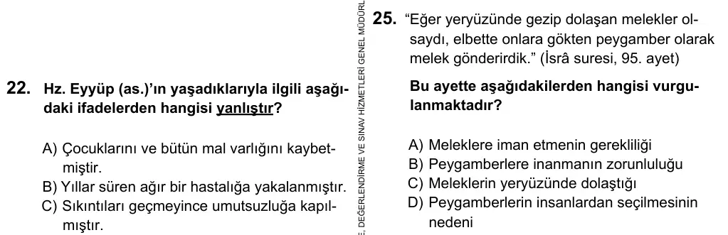 6. Sınıf Sosyal Bilgiler 2015 İOKBS Bursluluk Sınavı 25. Soru görseli (1/3)