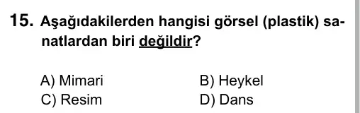 9, 10, 11. Sınıf Dil ve Anlatım 2015 İOKBS Bursluluk Sınavı 15. Soru görseli