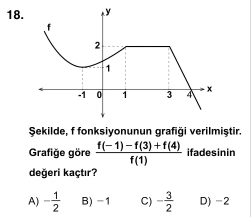 9, 10, 11. Sınıf Matematik 2015 İOKBS Bursluluk Sınavı 18. Soru görseli