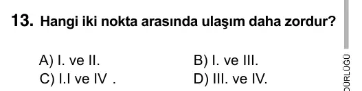 9, 10, 11. Sınıf Sosyal Bilgiler 2015 İOKBS Bursluluk Sınavı 13. Soru görseli