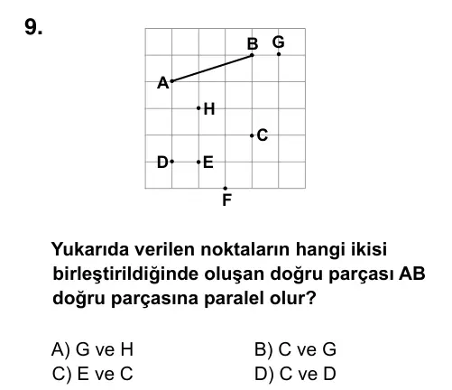 5. Sınıf Matematik 2016 İOKBS Bursluluk Sınavı 9. Soru görseli
