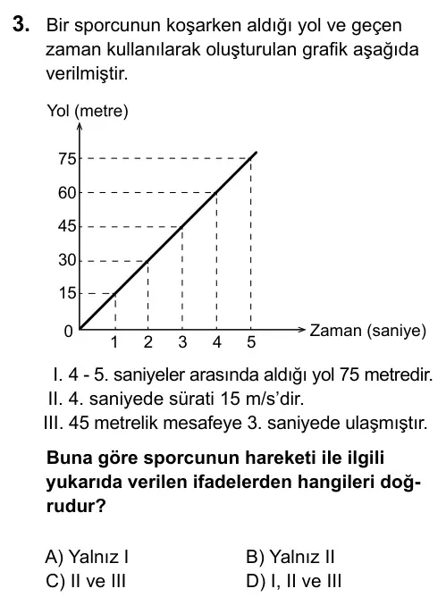 6. Sınıf Fen Bilimleri 2016 İOKBS Bursluluk Sınavı 3. Soru görseli