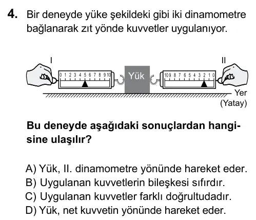 6. Sınıf Fen Bilimleri 2016 İOKBS Bursluluk Sınavı 4. Soru görseli