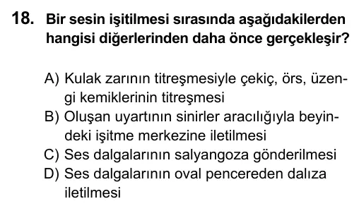 7. Sınıf Fen Bilimleri 2016 İOKBS Bursluluk Sınavı 18. Soru görseli