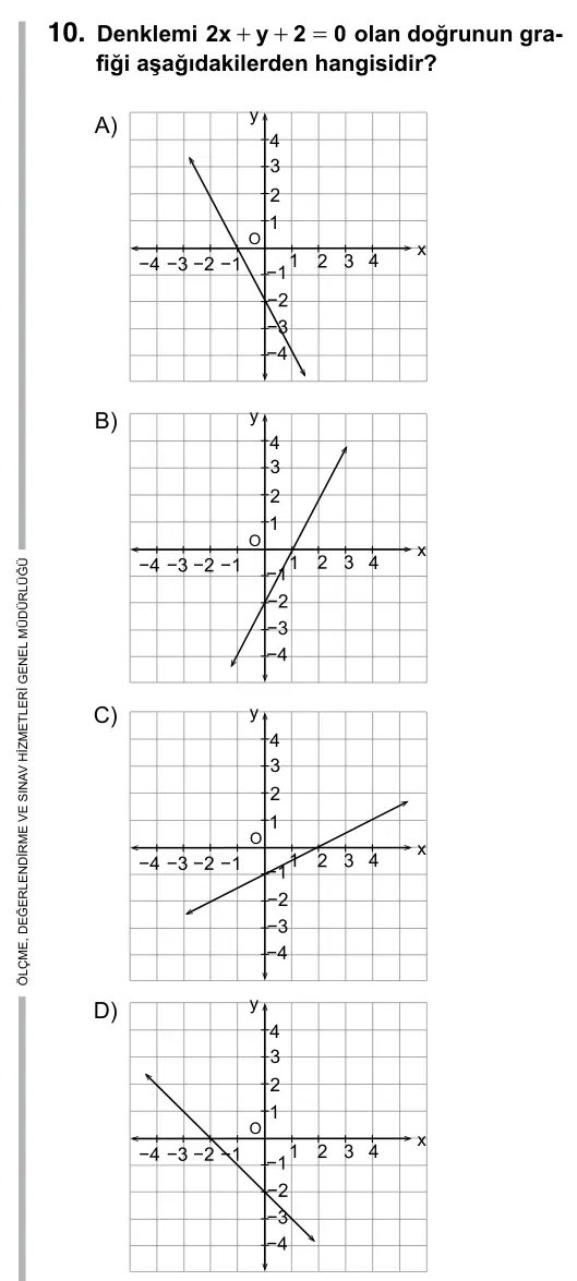 7. Sınıf Matematik 2016 İOKBS Bursluluk Sınavı 10. Soru görseli