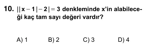 9, 10, 11. Sınıf Matematik 2016 İOKBS Bursluluk Sınavı 10. Soru görseli