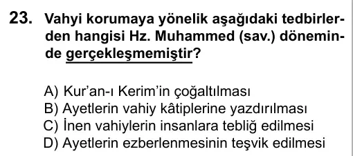 9, 10, 11. Sınıf Sosyal Bilgiler 2016 İOKBS Bursluluk Sınavı 23. Soru görseli