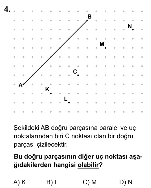 5. Sınıf Matematik 2017 İOKBS Bursluluk Sınavı 4. Soru görseli