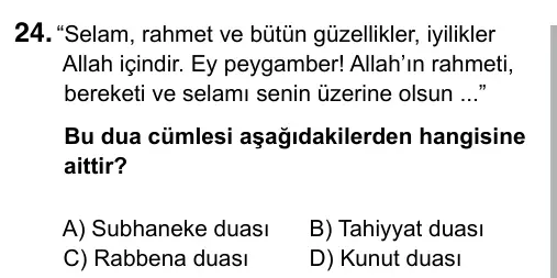 5. Sınıf Sosyal Bilgiler 2017 İOKBS Bursluluk Sınavı 24. Soru görseli