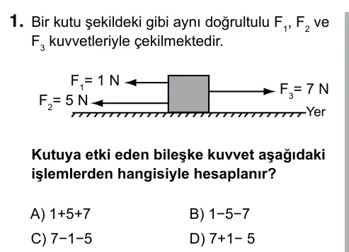 6. Sınıf Fen Bilimleri 2017 İOKBS Bursluluk Sınavı 1. Soru görseli
