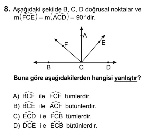 6. Sınıf Matematik 2017 İOKBS Bursluluk Sınavı 8. Soru görseli