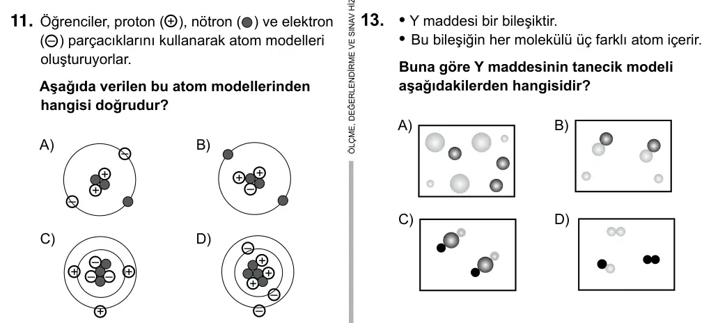 7. Sınıf Fen Bilimleri 2017 İOKBS Bursluluk Sınavı 11. Soru görseli