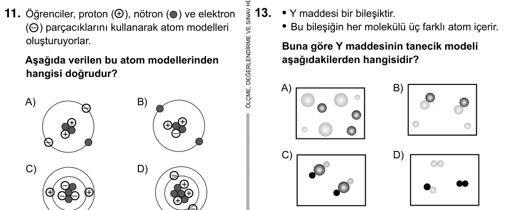 7. Sınıf Fen Bilimleri 2017 İOKBS Bursluluk Sınavı 13. Soru görseli