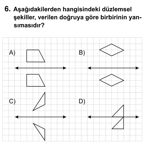 7. Sınıf Matematik 2017 İOKBS Bursluluk Sınavı 6. Soru görseli