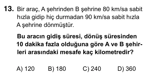 9, 10, 11. Sınıf Matematik 2017 İOKBS Bursluluk Sınavı 13. Soru görseli