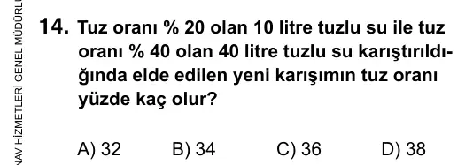9, 10, 11. Sınıf Matematik 2017 İOKBS Bursluluk Sınavı 14. Soru görseli