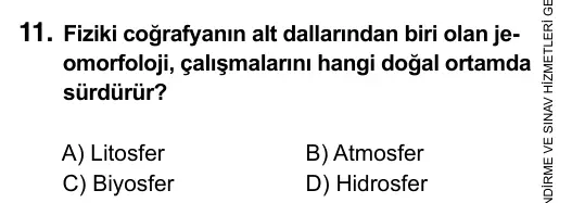 9, 10, 11. Sınıf Sosyal Bilgiler 2017 İOKBS Bursluluk Sınavı 11. Soru görseli