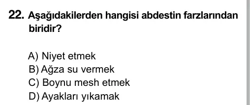 9, 10, 11. Sınıf Sosyal Bilgiler 2017 İOKBS Bursluluk Sınavı 22. Soru görseli