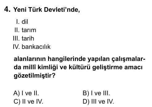 Hazırlık Sınıfı Sosyal Bilgiler 2017 İOKBS Bursluluk Sınavı 4. Soru görseli