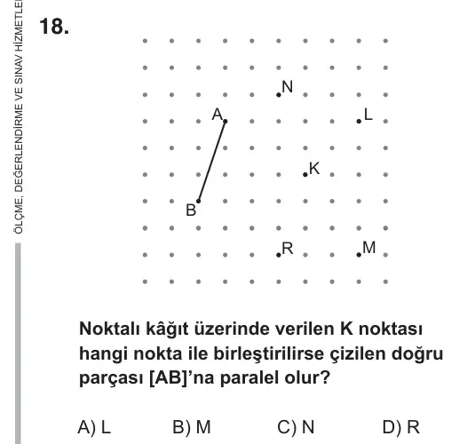 5. Sınıf Matematik 2018 İOKBS Bursluluk Sınavı 18. Soru görseli