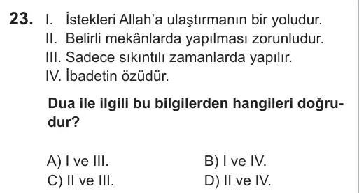 5. Sınıf Sosyal Bilgiler 2018 İOKBS Bursluluk Sınavı 23. Soru görseli