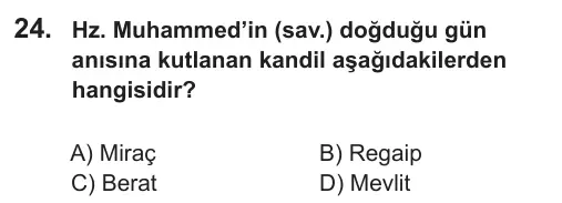 5. Sınıf Sosyal Bilgiler 2018 İOKBS Bursluluk Sınavı 24. Soru görseli