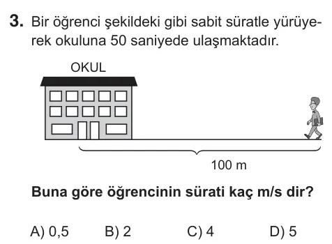 6. Sınıf Fen Bilimleri 2018 İOKBS Bursluluk Sınavı 3. Soru görseli