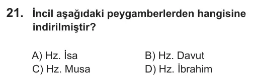 6. Sınıf Sosyal Bilgiler 2018 İOKBS Bursluluk Sınavı 21. Soru görseli