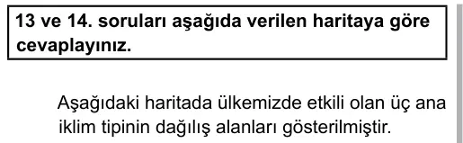 9, 10, 11. Sınıf Sosyal Bilgiler 2019 İOKBS Bursluluk Sınavı 12. Soru görseli (2/2)