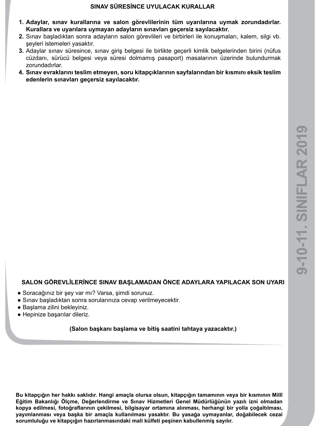 9, 10, 11. Sınıf Sosyal Bilgiler 2019 İOKBS Bursluluk Sınavı 25. Soru görseli (4/4)