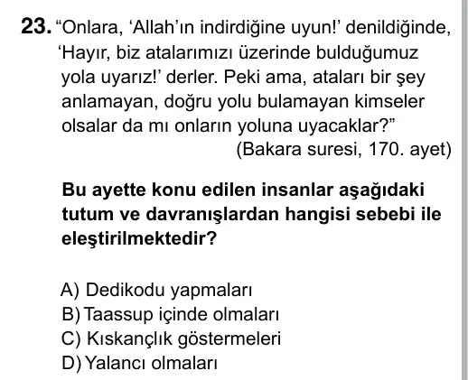 Hazırlık Sınıfı Sosyal Bilgiler 2019 İOKBS Bursluluk Sınavı 23. Soru görseli