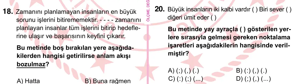 5. Sınıf Türkçe 2022 İOKBS Bursluluk Sınavı 20. Soru görseli