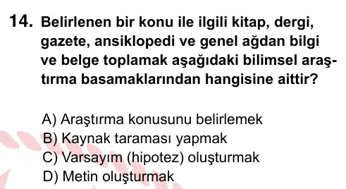 6. Sınıf Sosyal Bilgiler 2022 İOKBS Bursluluk Sınavı 14. Soru görseli