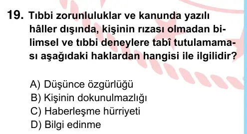 6. Sınıf Sosyal Bilgiler 2022 İOKBS Bursluluk Sınavı 19. Soru görseli