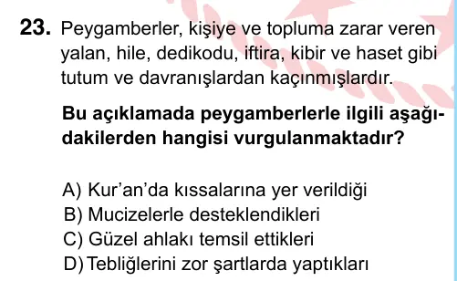 6. Sınıf Sosyal Bilgiler 2022 İOKBS Bursluluk Sınavı 23. Soru görseli