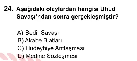 6. Sınıf Sosyal Bilgiler 2022 İOKBS Bursluluk Sınavı 24. Soru görseli