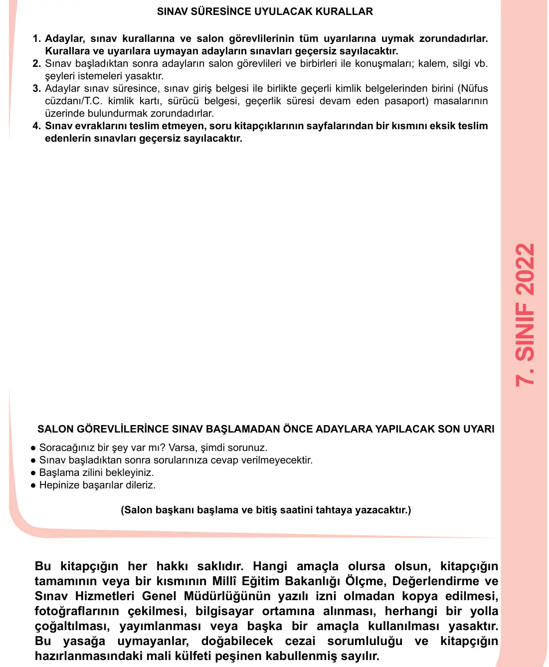 7. Sınıf Sosyal Bilgiler 2022 İOKBS Bursluluk Sınavı 25. Soru görseli (3/3)