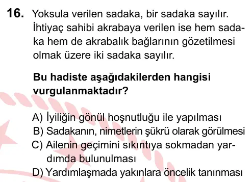 8. Sınıf ve Hazırlık Sosyal Bilgiler 2022 İOKBS Bursluluk Sınavı 16. Soru görseli