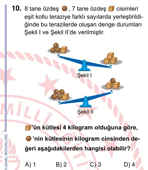 9, 10, 11. Sınıf Matematik 2022 İOKBS Bursluluk Sınavı 10. Soru görseli