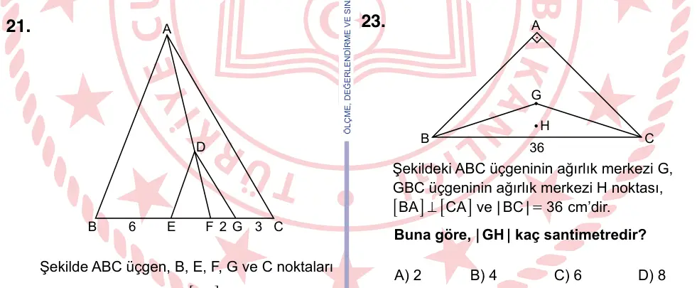 9, 10, 11. Sınıf Matematik 2022 İOKBS Bursluluk Sınavı 23. Soru görseli