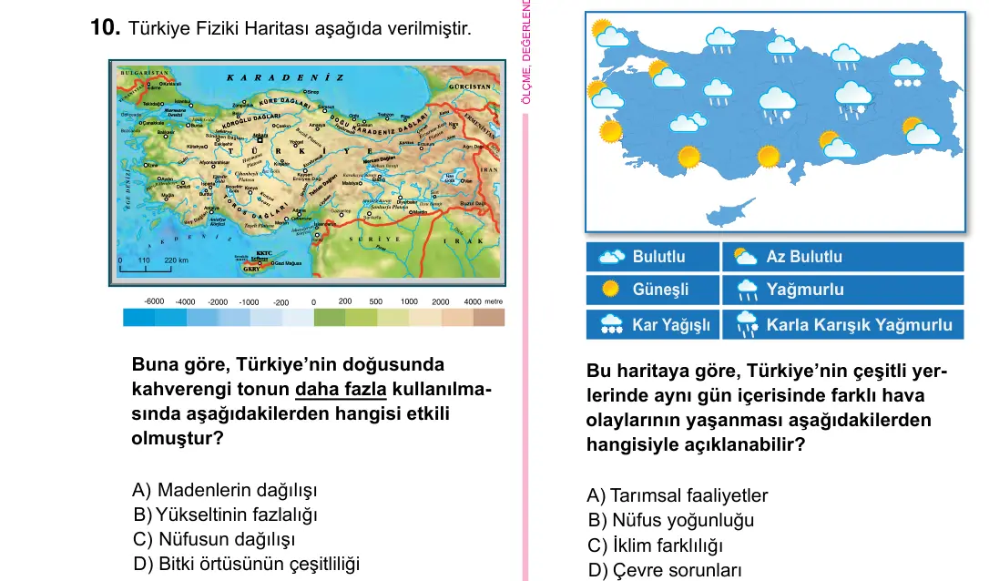 5. Sınıf Sosyal Bilgiler 2023 İOKBS Bursluluk Sınavı 10. Soru görseli