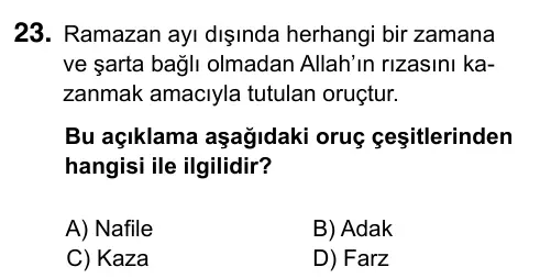 5. Sınıf Sosyal Bilgiler 2023 İOKBS Bursluluk Sınavı 23. Soru görseli