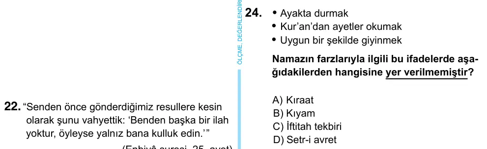 6. Sınıf Sosyal Bilgiler 2023 İOKBS Bursluluk Sınavı 24. Soru görseli