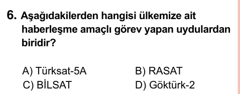 7. Sınıf Fen Bilimleri 2023 İOKBS Bursluluk Sınavı 6. Soru görseli