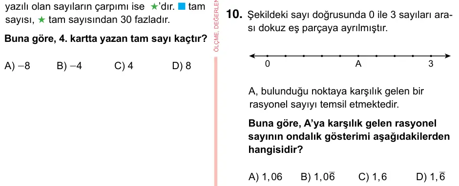 7. Sınıf Matematik 2023 İOKBS Bursluluk Sınavı 10. Soru görseli