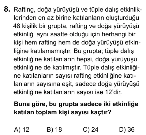 9, 10, 11. Sınıf Matematik 2023 İOKBS Bursluluk Sınavı 8. Soru görseli