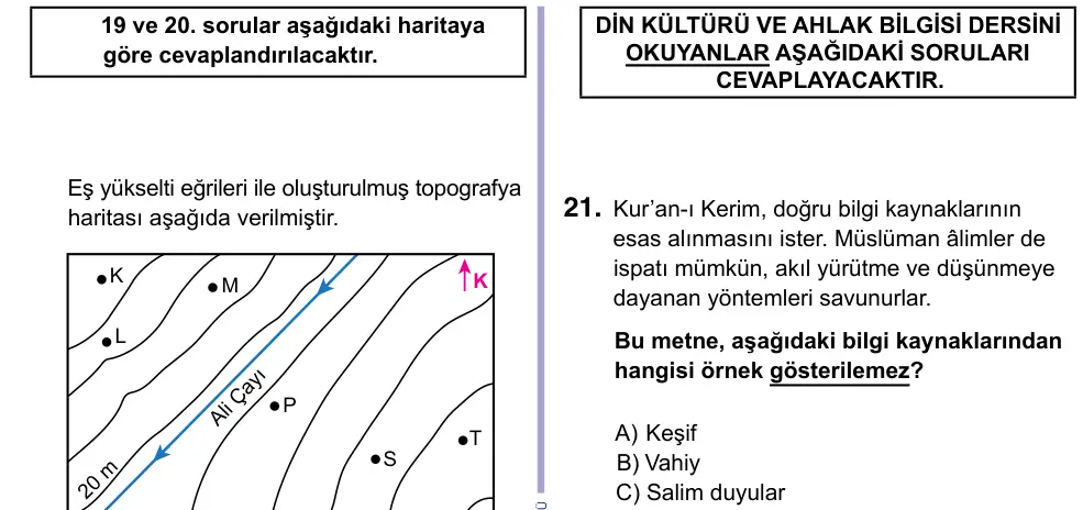 9, 10, 11. Sınıf Sosyal Bilgiler 2023 İOKBS Bursluluk Sınavı 18. Soru görseli (2/2)